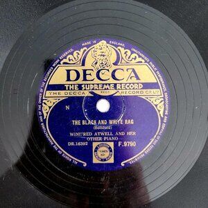 1951 Winifred Atwell 78 Record 10" Black And White Rag Jazz Ragtime Blues 78A